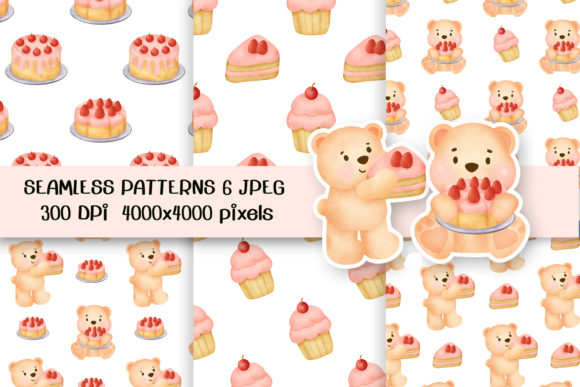 Cake and Bear Seamless Patterns: A Creative Solution for Designers and Artists