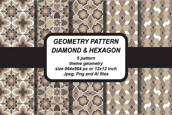 Diamond Hexagon Geometry Patterns