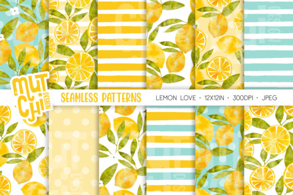 Lemon Love Seamless Patterns: A Versatile Design Resource for Creative Professionals