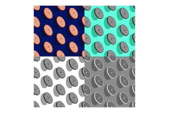 Patterns with Sports Target with Red Cen