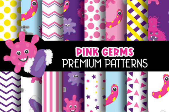 Pink Germs Digital Papers Patterns: A Creative Tool for Modern Workflows