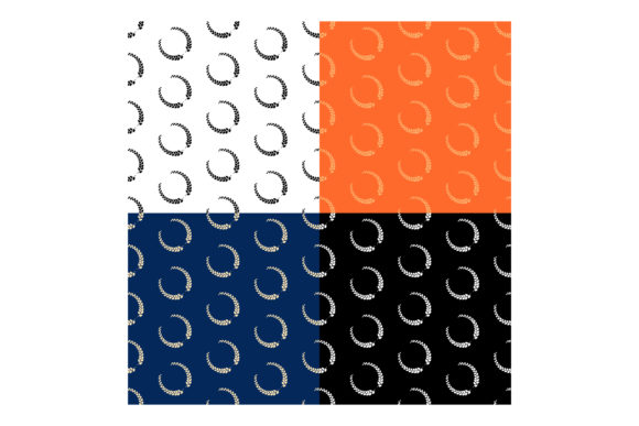 Seamless Patterns with Laurel Wreaths