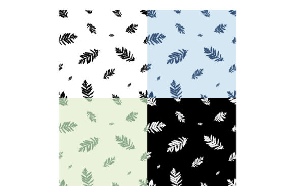 Seamless Patterns with Leaves Silhouette: A Versatile Design Element for Creative Projects