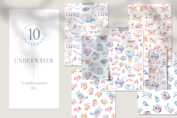 Watercolor Cute Seamless Patterns for Creative Projects